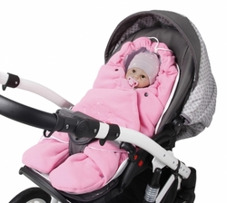 Zavinovačka do autosedačky fleece/bio bavlna - MEDVÍDEK béžová