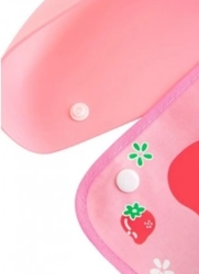 Bryndák dětský PVC s odnímatelnou kapsou - JAHŮDKA růžový - střední na cvočky 