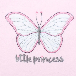 Kojenecké body krátký rukáv - LITTLE PRINCESS růžové 