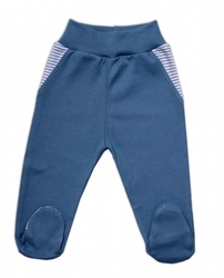 Kojenecká souprava 2-dílná body a polodupačky - TWOO LITTLE BEARS modrá 