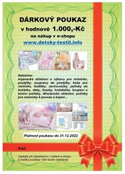 Dárkový poukaz na nákup v hodnotě 1000,-Kč v krabičce - platnost do 31.12.2022