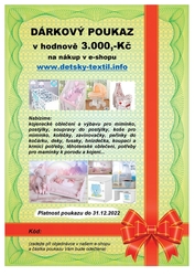 Dárkový poukaz na nákup v hodnotě 3000,-Kč v krabičce - platnost do 31.12.2022