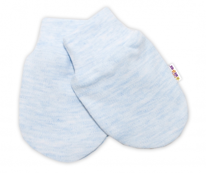 Rukavice kojenecké bavlna - MELÍREK světle modrý 