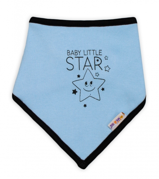 Dětský bavlněný šátek na krk Baby Nellys, Baby Little Star - mod