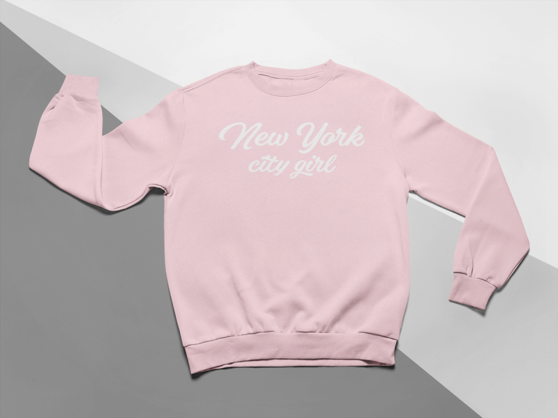KIDSBEE Moderní dětská dívčí mikina New York City Girl - růžová,