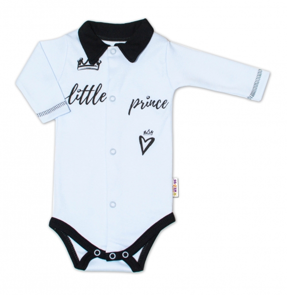 Body dlouhý rukáv s límečkem, modré Little Prince Velikost koj.