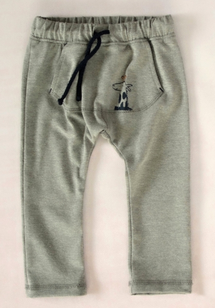 K-Baby Stylové dětské kalhoty, tepláky s klokankovou kapsou - še