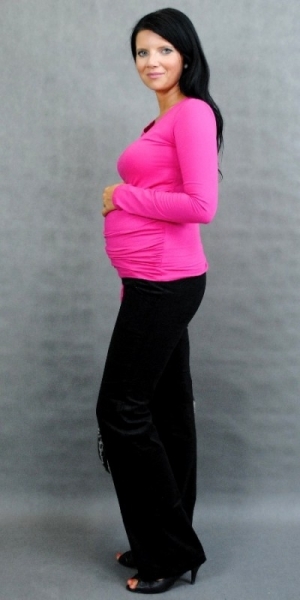 Be MaaMaa Těhotenské triko ELLIS - růžová Velikosti těh. moda S/