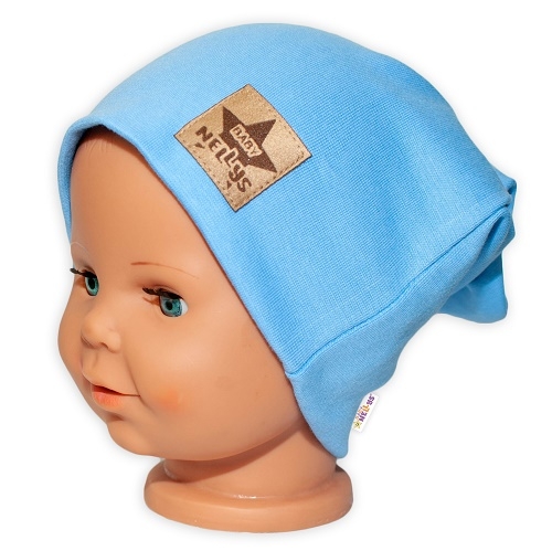 Dětská funkční čepice s dvojitým lemem - sv. modrá Velikost koj.