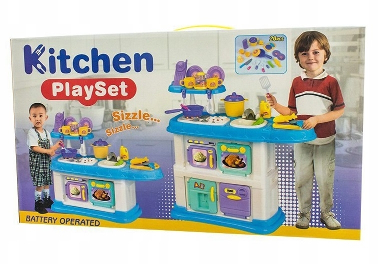 Euro Baby Dětská kuchyňka s příslušenstvím, Rozměry: 68 x 68 cm,