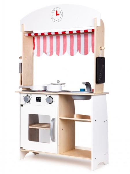 Eco Toys Dřevěná kuchyňka s příslušenstvím, 101 x 60 x 27 cm - b
