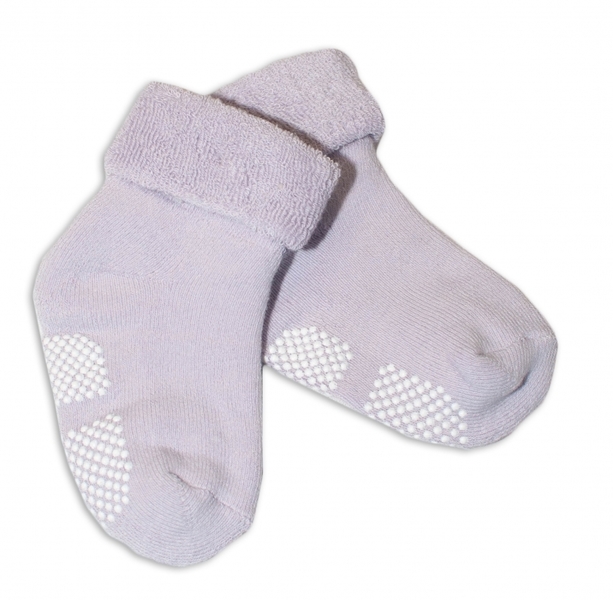 Ponožky dětské froté protiskluzové - RISOCKS světle fialové - ve
