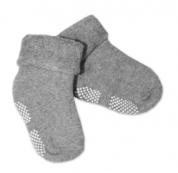 Ponožky dětské froté protiskluzové - RISOCKS šedé  