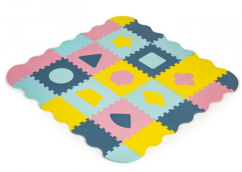 ECO TOYS Dětské pěnové puzzle 121,5x121,5cm, hrací deka, podložk