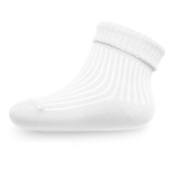 Kojenecké pruhované ponožky New Baby bílé Velikost 56 (0-3m)