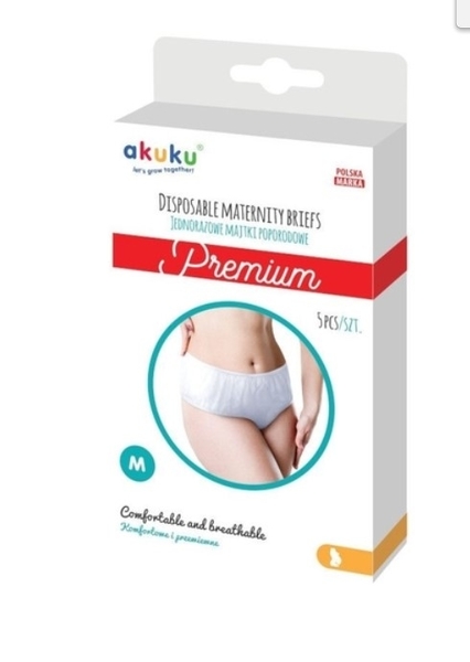 Kalhotky poporodní jednorázové - AKUKU PREMIUM 5ks - vel.M