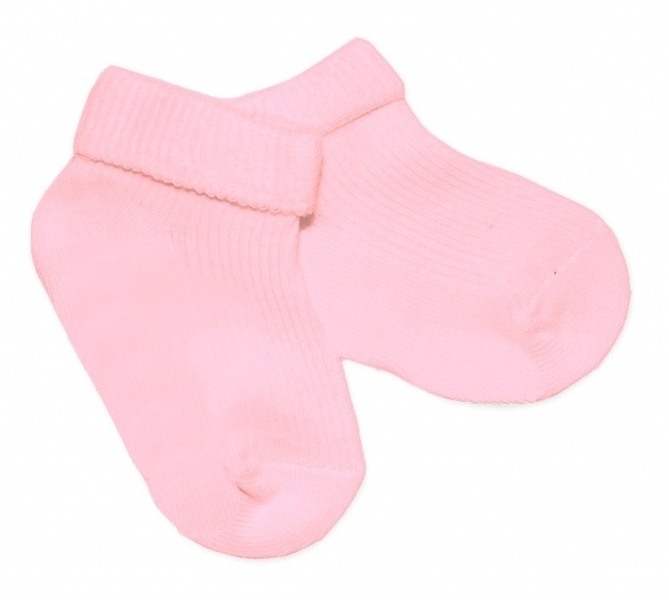 Ponožky kojenecké bavlna - IRKA jednobarevné růžové 