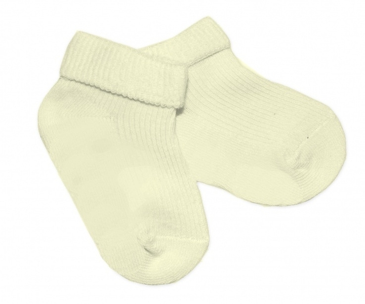 Ponožky kojenecké bavlna - IRKA jednobarevné smetanové 
