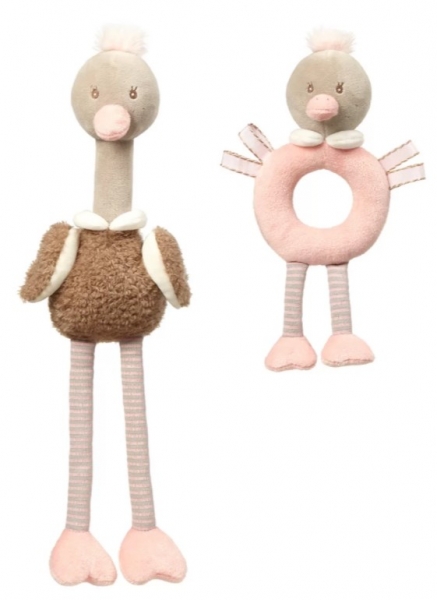 BabyOno Sada edukačních hraček - Ostrich Mcknox family, šedá, rů