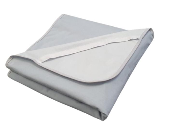 Chránič dětské matrace s úchyty bavlna - BABY NELLYS šedý - 120x60cm 