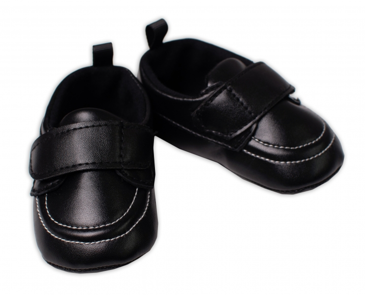 Kojenecké capáčky, botičky Boy YO!, na suchý zip, prošívané černé, vel. 9-15 m