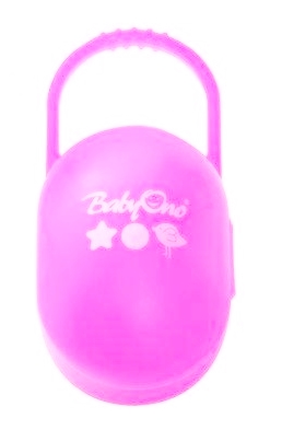 Pouzdro na dudlík plastové závěsné - BABY ONO světle růžové