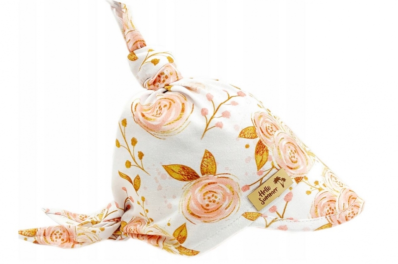 Dětský bavlněný šátek s kšiltem na zavazování, Premium Baby Nell
