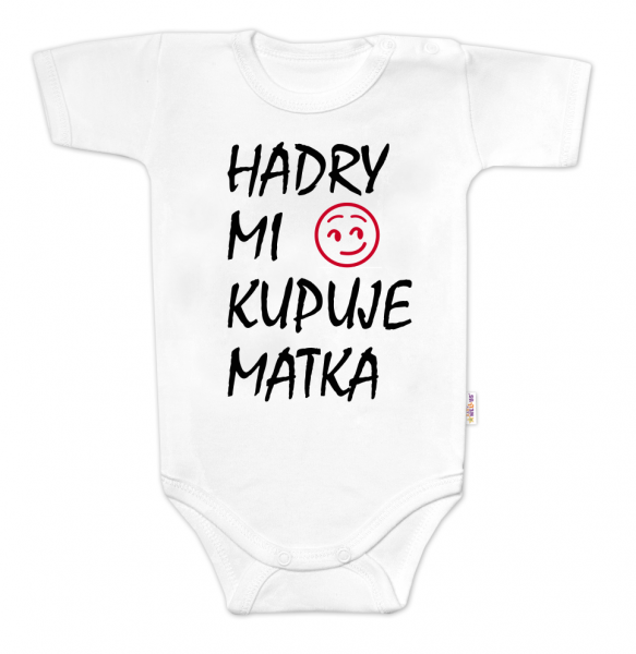 Body krátký rukáv Hadry mi kupuje matka, Baby Nellys, bílé Velik