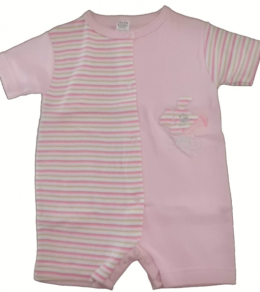 Overal kojenecký letní - PEJSEK růžový 