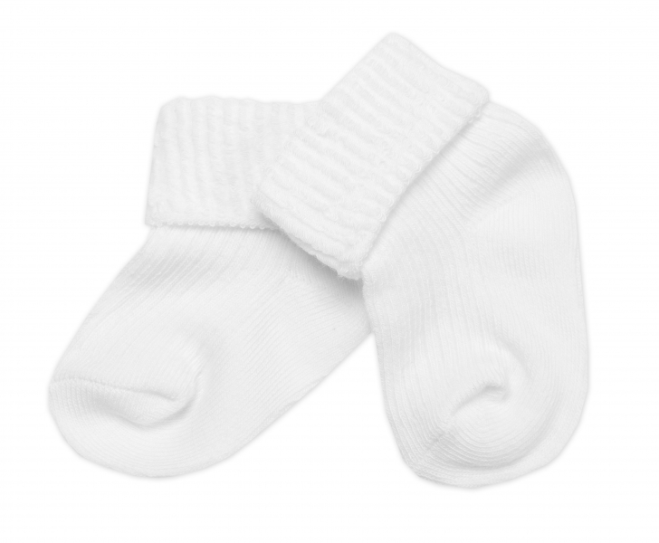 Kojenecké ponožky, Baby Nellys, bílé Velikost koj. oblečení 56-6