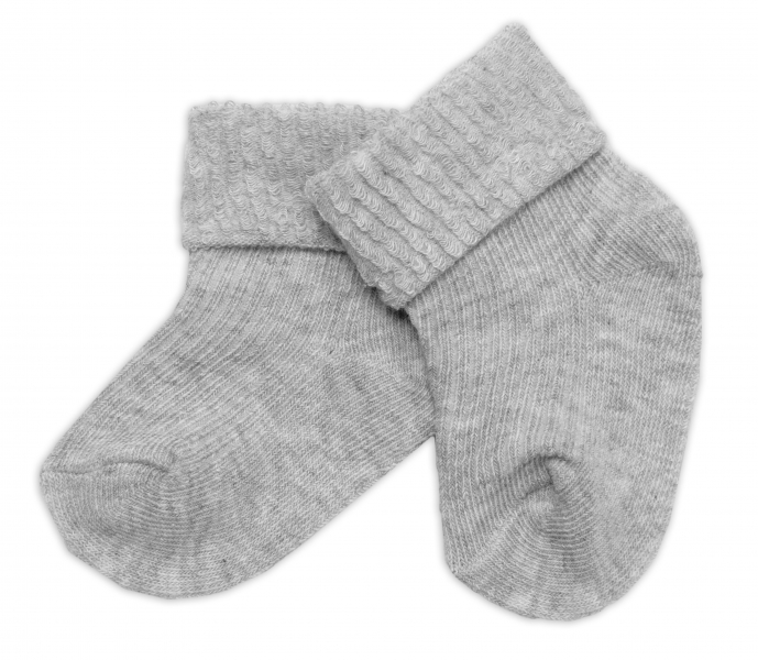 Kojenecké ponožky, Baby Nellys, šedé, vel. 6-9 m Velikost koj. o