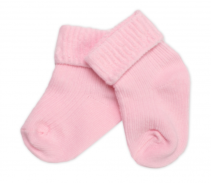 Kojenecké ponožky, Baby Nellys, růžové, vel. 6-9 m Velikost koj.