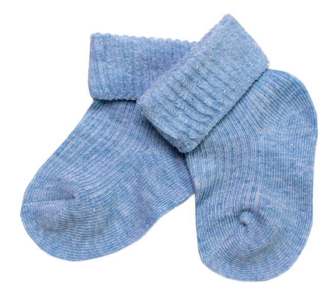Kojenecké ponožky, Baby Nellys, sv. modré, vel. 6-9 m Velikost k