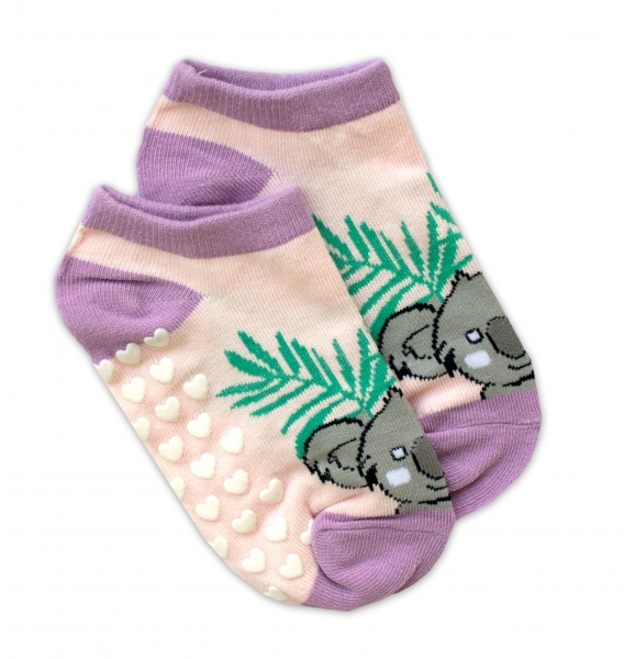 Dětské ponožky s ABS Koala – sv. růžové Velikost koj. oblečení 1