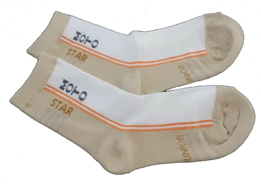 Ponožky dětské bavlna - MOTO STAR světle hnědé 