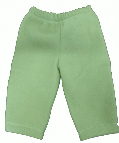 Kalhoty kojenecké fleece - JEDNOBAREVNÉ zelené 