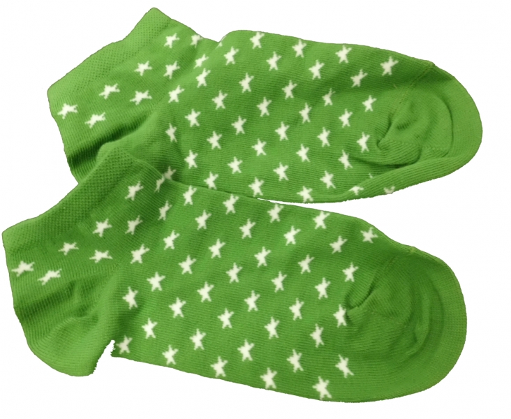 Ponožky dětské kotníkové - HVĚZDIČKY zelené 