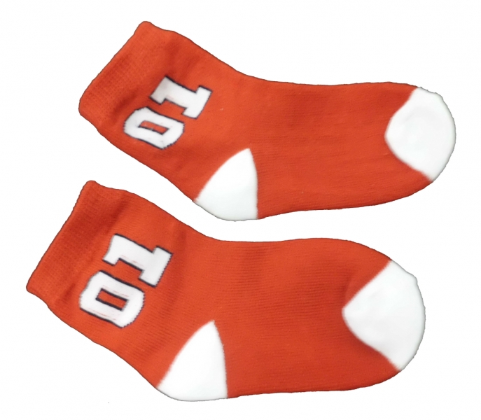 Ponožky kojenecké bavlna - ČÍSLO červené 