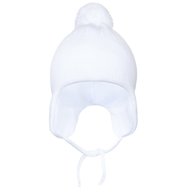 Zimní dětská čepička New Baby bílá Velikost 98 (2-3r)