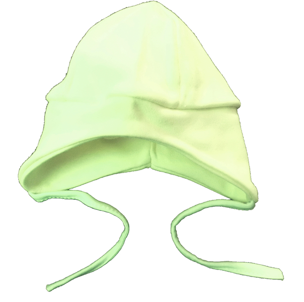 Čepice kojenecká zavazovací - bavlna - KLASIK zelená 