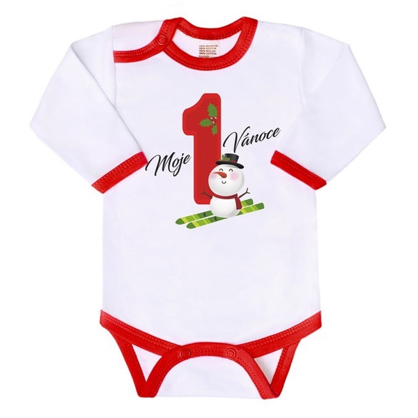 Body s potiskem New Baby Moje první Vánoce Velikost 62 (3-6m)