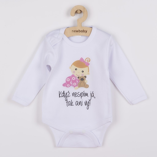 Body s potiskem New Baby Když nespím já, tak ani vy Velikost 80