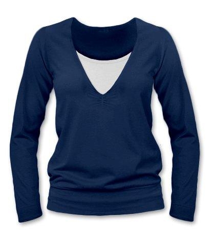Těhotenské i kojící tričko - dlouhý rukáv - JULIE jeans