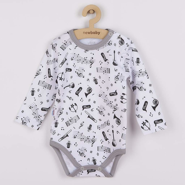 Kojenecké body s dlouhým rukávem New Baby Music Velikost 74 (6-9