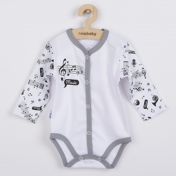 Kojenecké body celorozepínací New Baby Music Velikost 56 (0-3m)