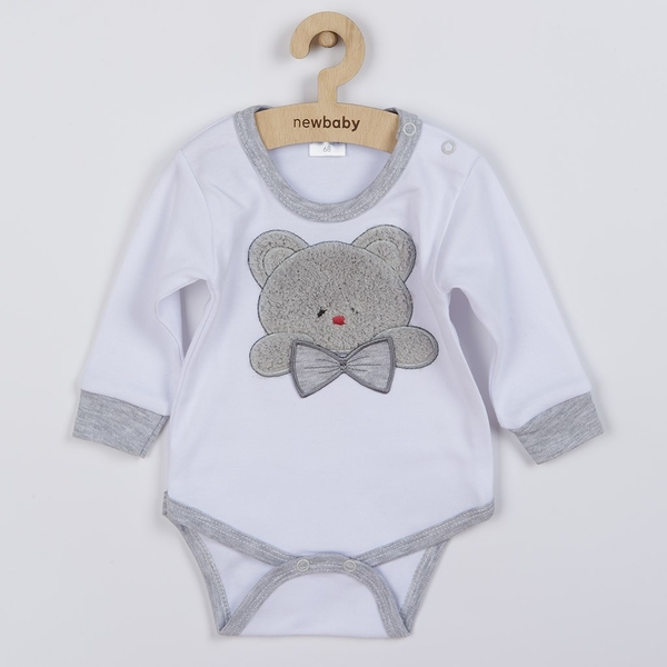 Luxusní kojenecké body s dlouhým rukávem New Baby Honey Bear s 3