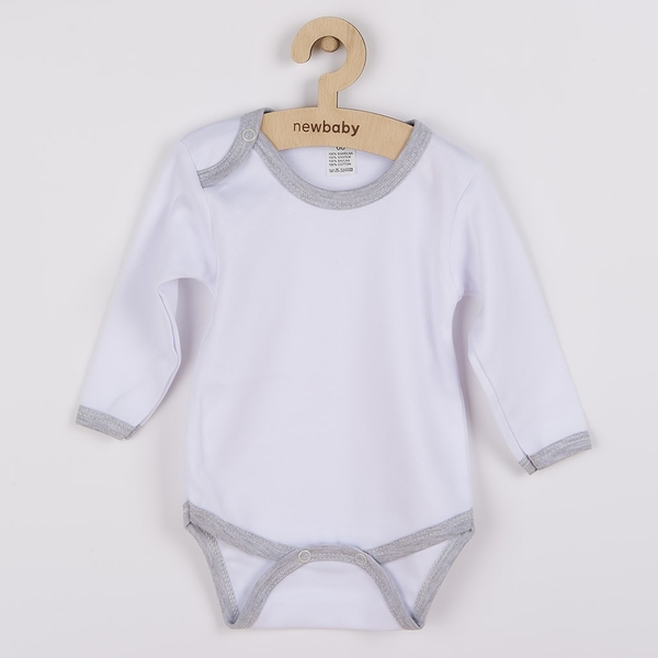 Kojenecké body New Baby s šedým lemem Velikost 74 (6-9m)