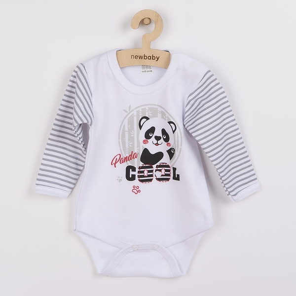 Kojenecké body s dlouhým rukávem New Baby Panda - vel.80