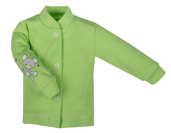 Kabátek kojenecký bavlna - MOUSE ARTIS zelený 