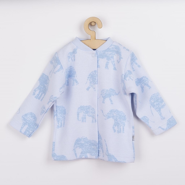Kojenecký kabátek Baby Service Sloni modrý Velikost 68 (4-6m)